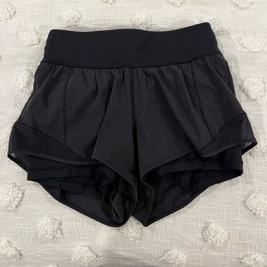 Black lululemon shorts with built in spandex